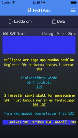 TextTV.nu - SVT Text TVのおすすめ画像1