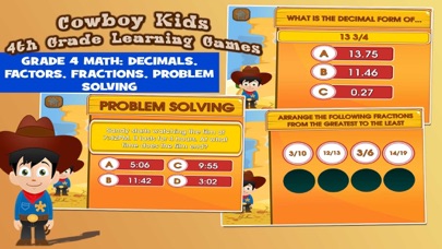 Cowboy Grade 4 Learning Games Screenshot