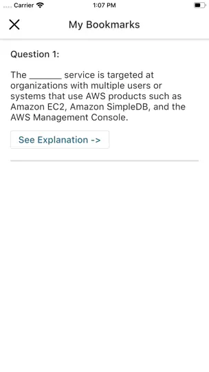 Screenshot von AWS SAA-C02 Certification Exam auf dem iPhone 10