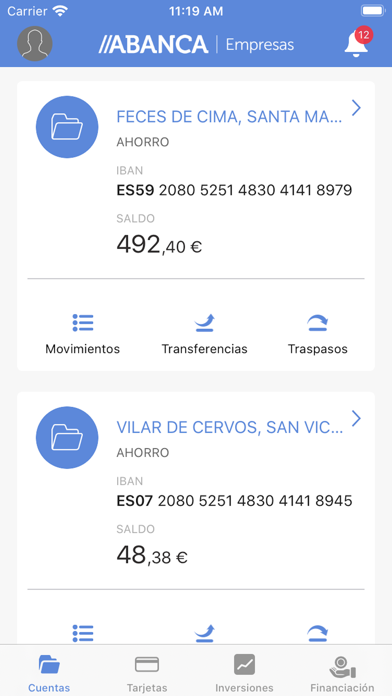 ABANCA Empresas Screenshot