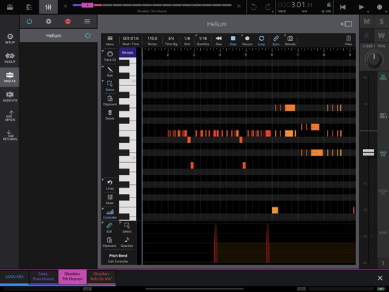 Helium AUv3 MIDI Sequencer iPad app afbeelding 9