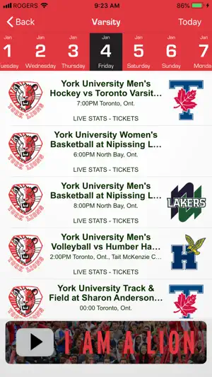 York U Rec screenshot 3