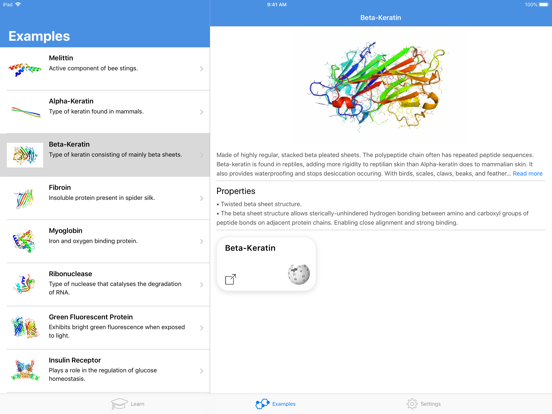 Protein Guide iPad screenshot 8 - Education app