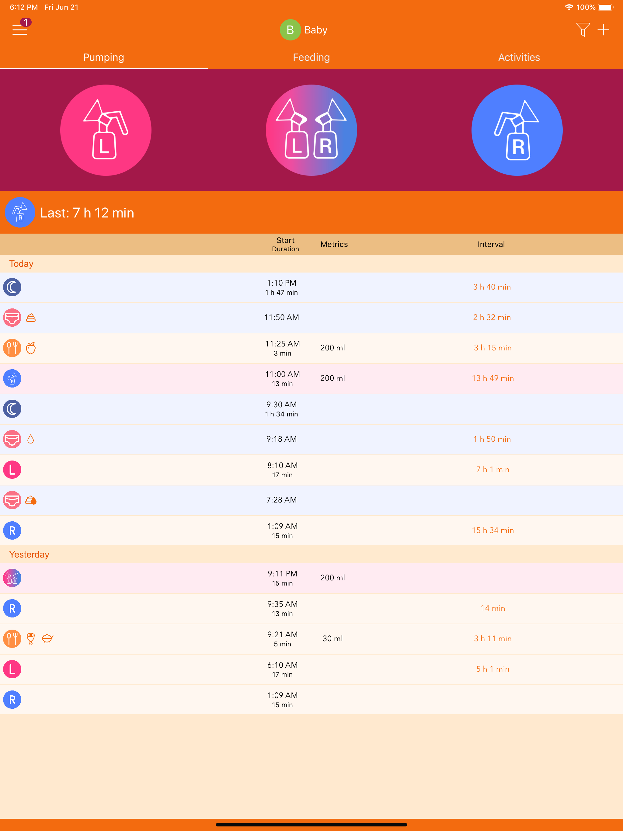 Breastfeeding Newborn tracker