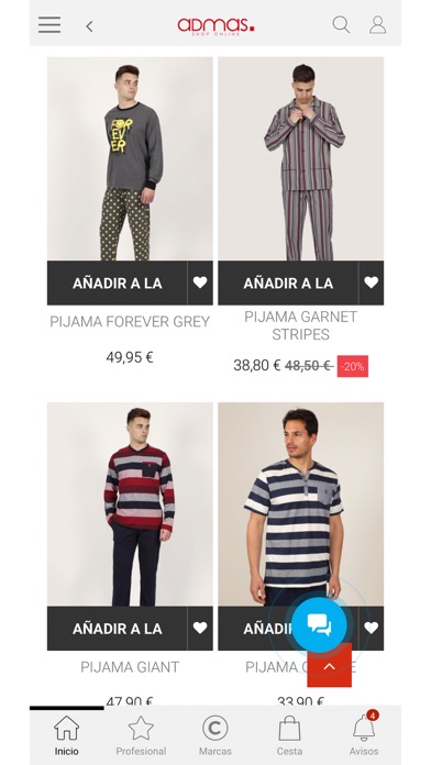 ADMAS, Tienda Online Screenshot