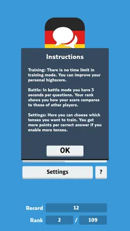 Game screenshot German Verbs Game hack