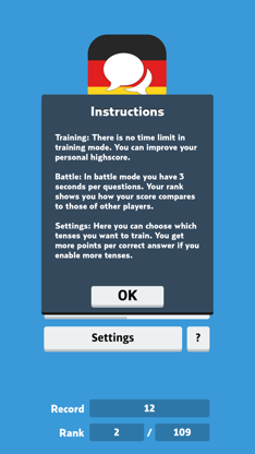 German Verbs Game screenshot 3
