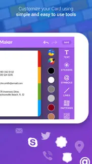 business card maker + designer iphone screenshot 2