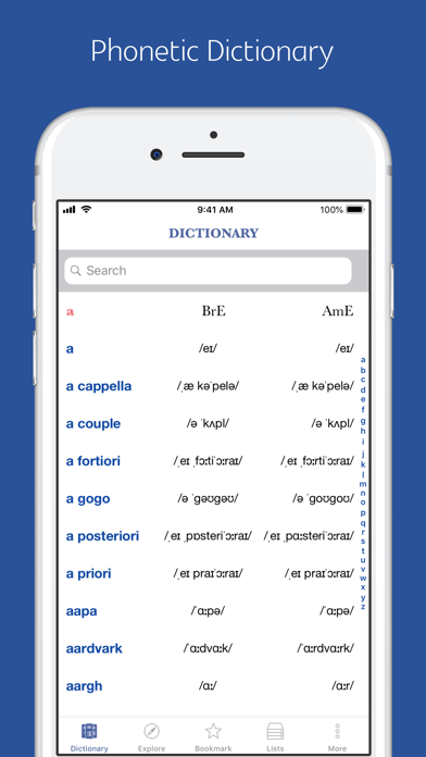Screenshot #1 pour English Phonetic Dictionary