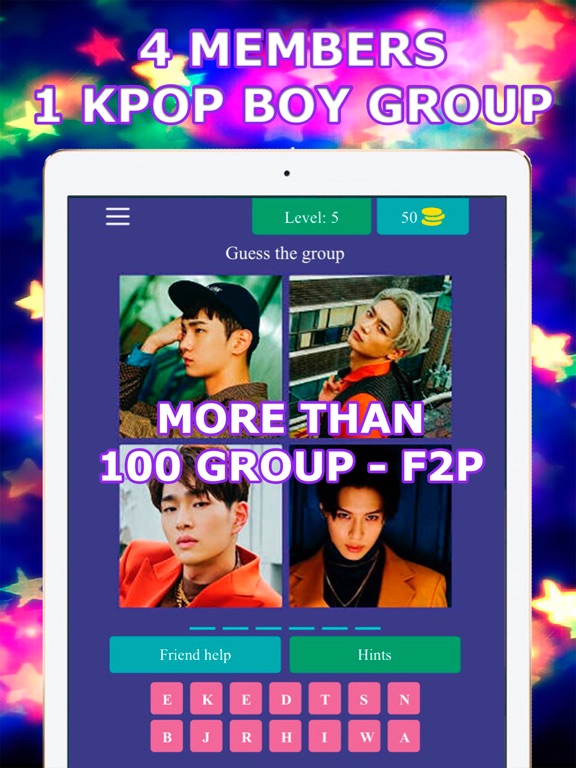4 Members 1 KPop Boy Group iPad screenshot 5 - Games app