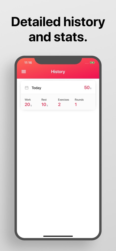 Interval Timer □ HIIT Timer - Review past training sessions through a clear daily workout summary and detailed breakdowns of work, rest, and round specifics.