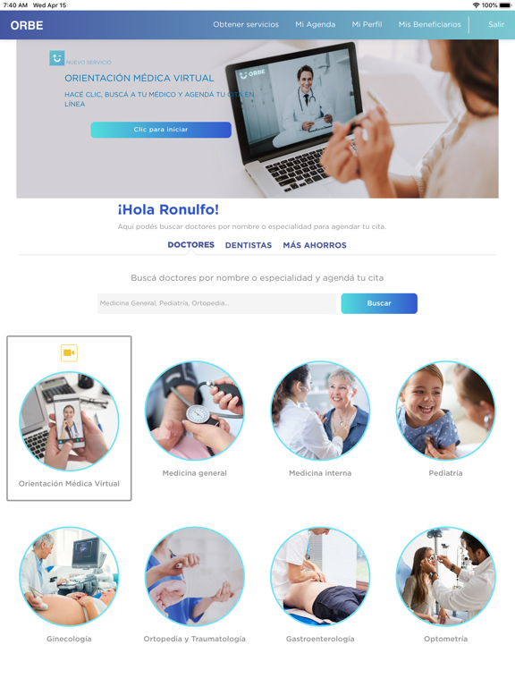 ORBE iPad screenshot 1 - Medical app
