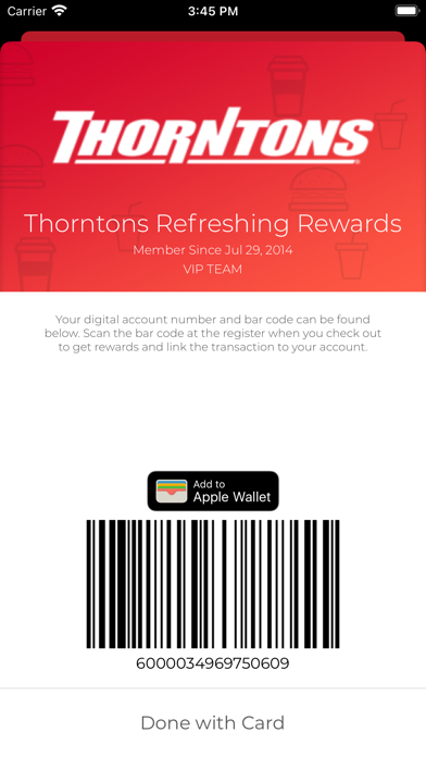 Thorntons Refreshing Rewards Screenshot