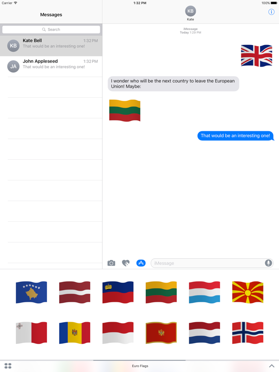 Screenshot #4 pour Euro Flags: animated stickers