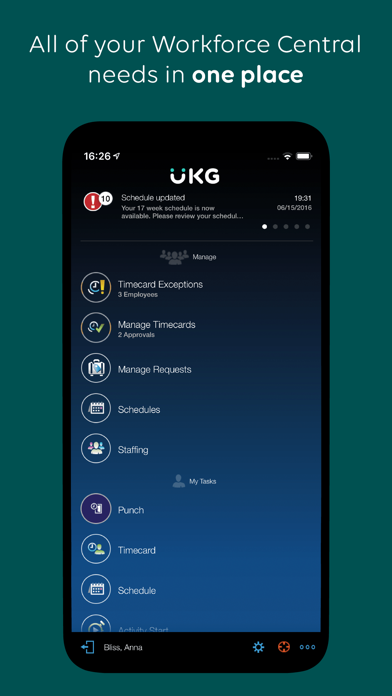 UKG Workforce Central Screenshot