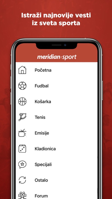 Meridian Sport Srbija Screenshot