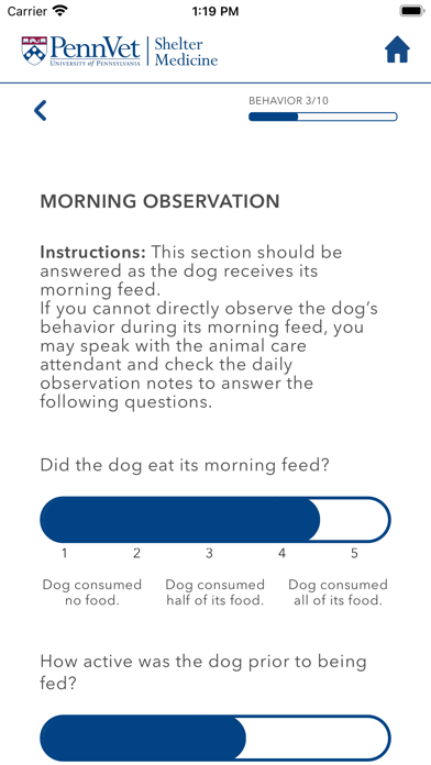 Penn Vet Quality of Life Tool Screenshot