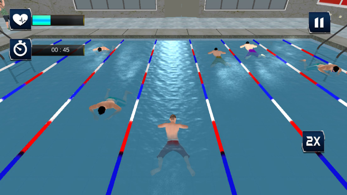 Real Water Swimming Pool Race