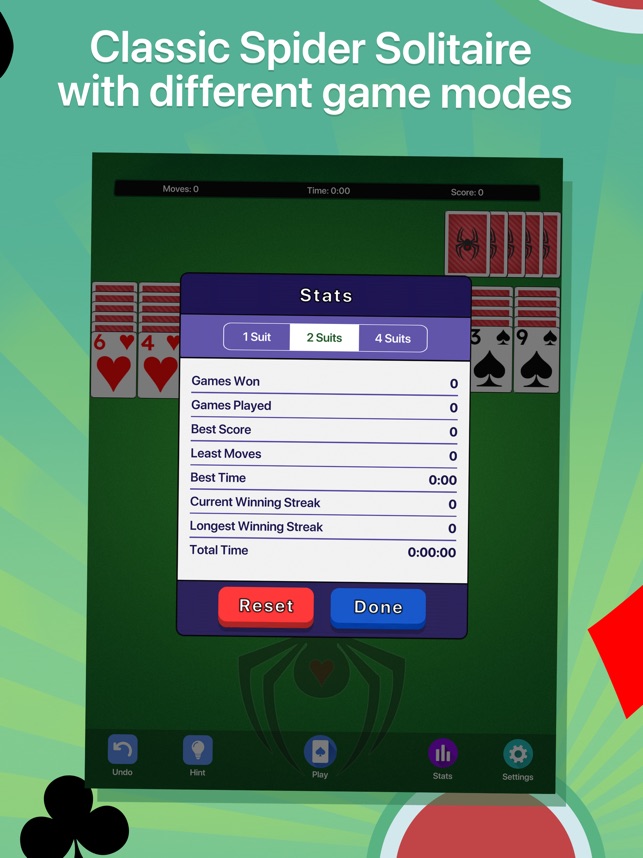 Spider Solitaire 4 suits — play for free
