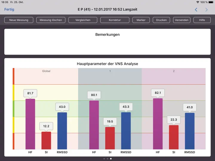 Screenshot von VNS Analyse auf dem iPhone 4