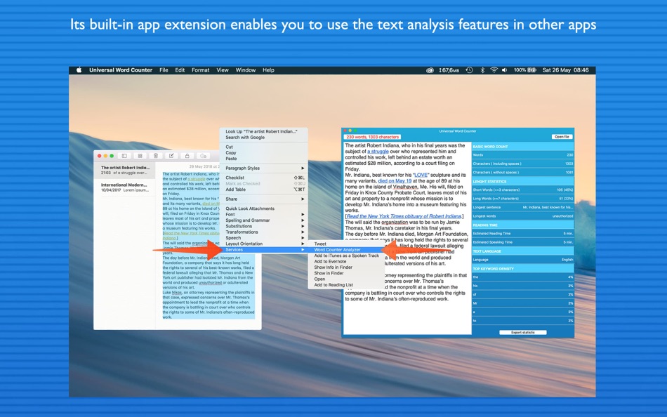 #3. Universal Word Counter (macOS) 由: luca calciano