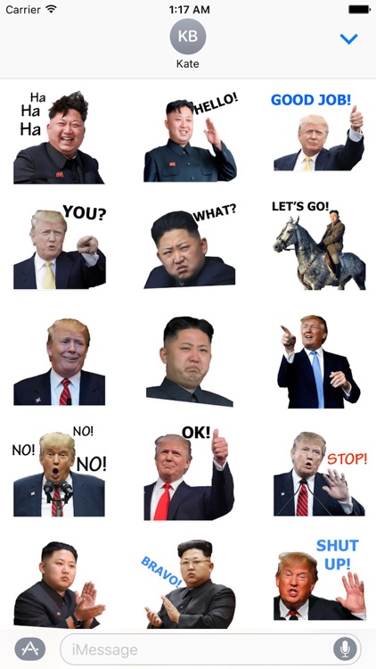 Trump And Kim Emoji Sticker