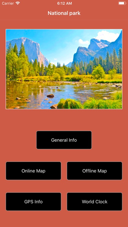 Yosemite National Park Map, CA
