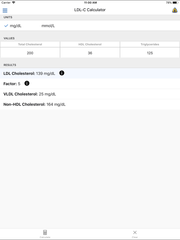 LDL Cholesterol Calculator iPad screenshot 4 - Health & Fitness app