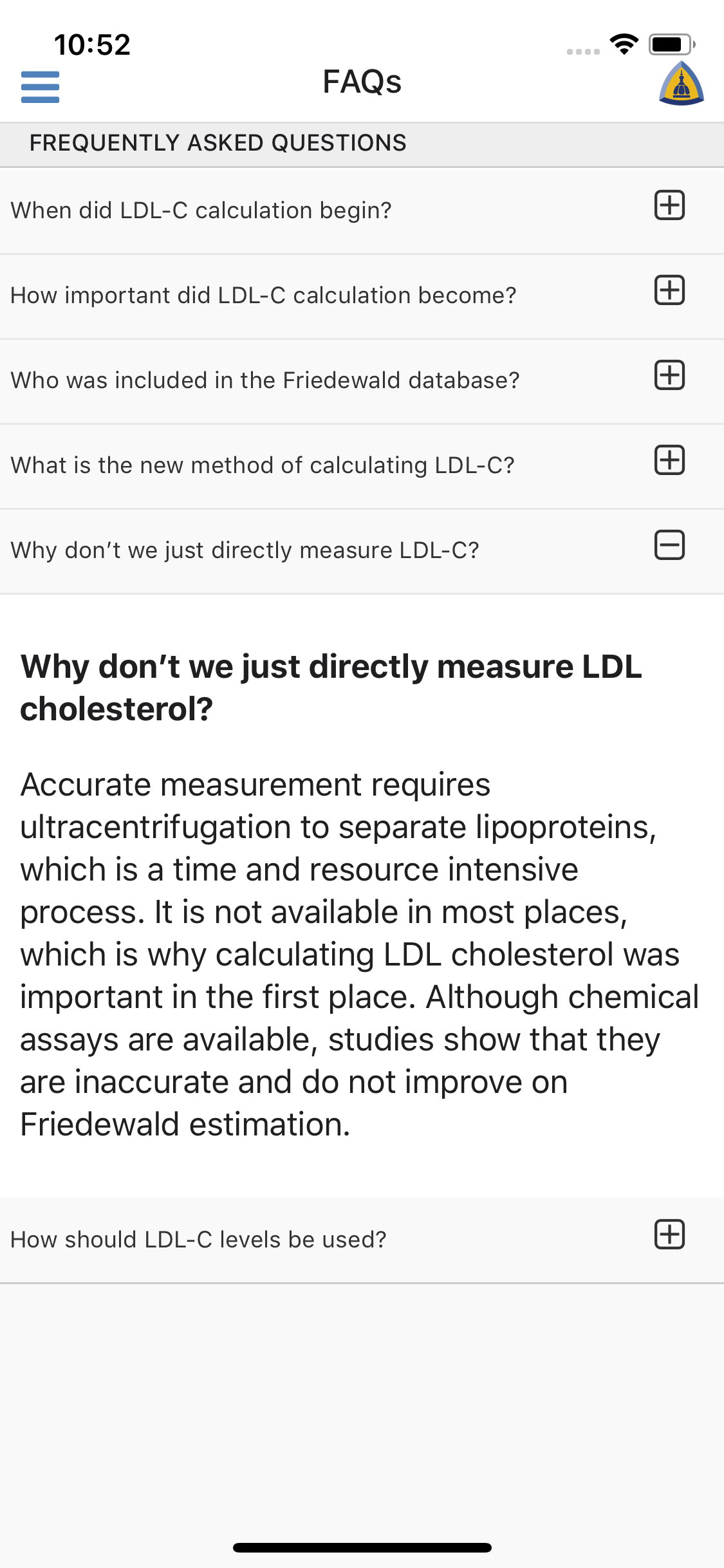 LDL Cholesterol Calculator