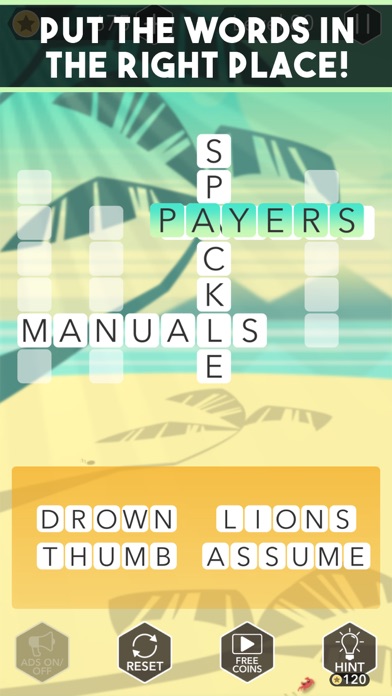 Screenshot #2 pour Word Tropics: Crossword Games