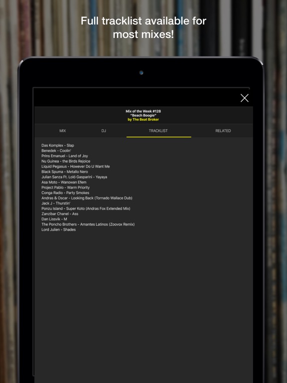Mix of the Week iPad screenshot 7 - Music app