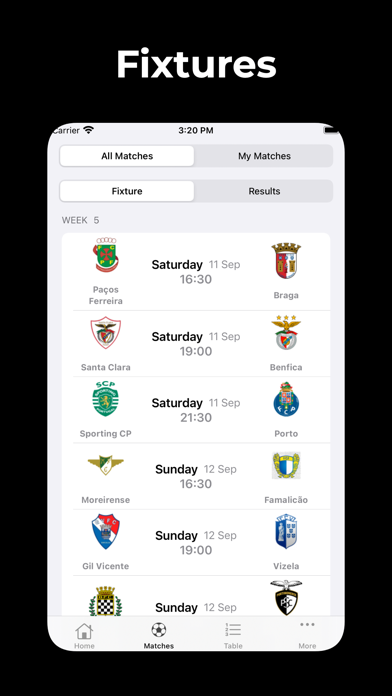 Resultados da Liga Portugal Screenshot