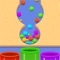 Tap, Swipe to make path so the color balls can move, collect the balls of the same color and solve the puzzle