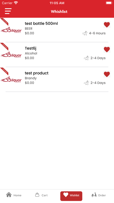 Liquor Delivery App Screenshot