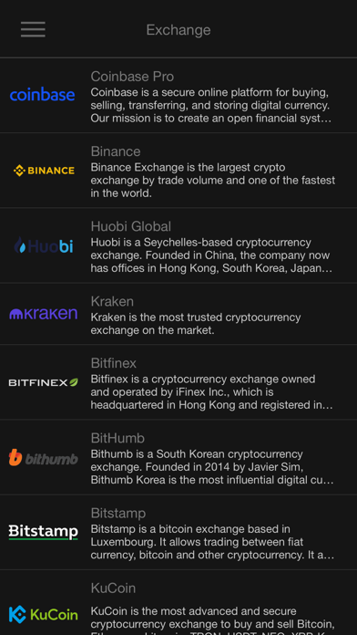 Ultimate CryptoCurrency Market Screenshot