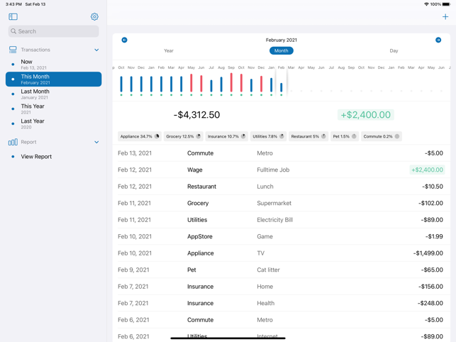 Coins - 개인 계정 장부 스크린샷