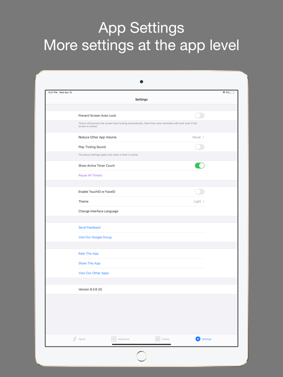 1Timer - Voice Timer iPad screenshot 7 - Utilities app