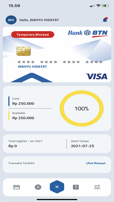 BTN Credit Card Mobile Screenshot