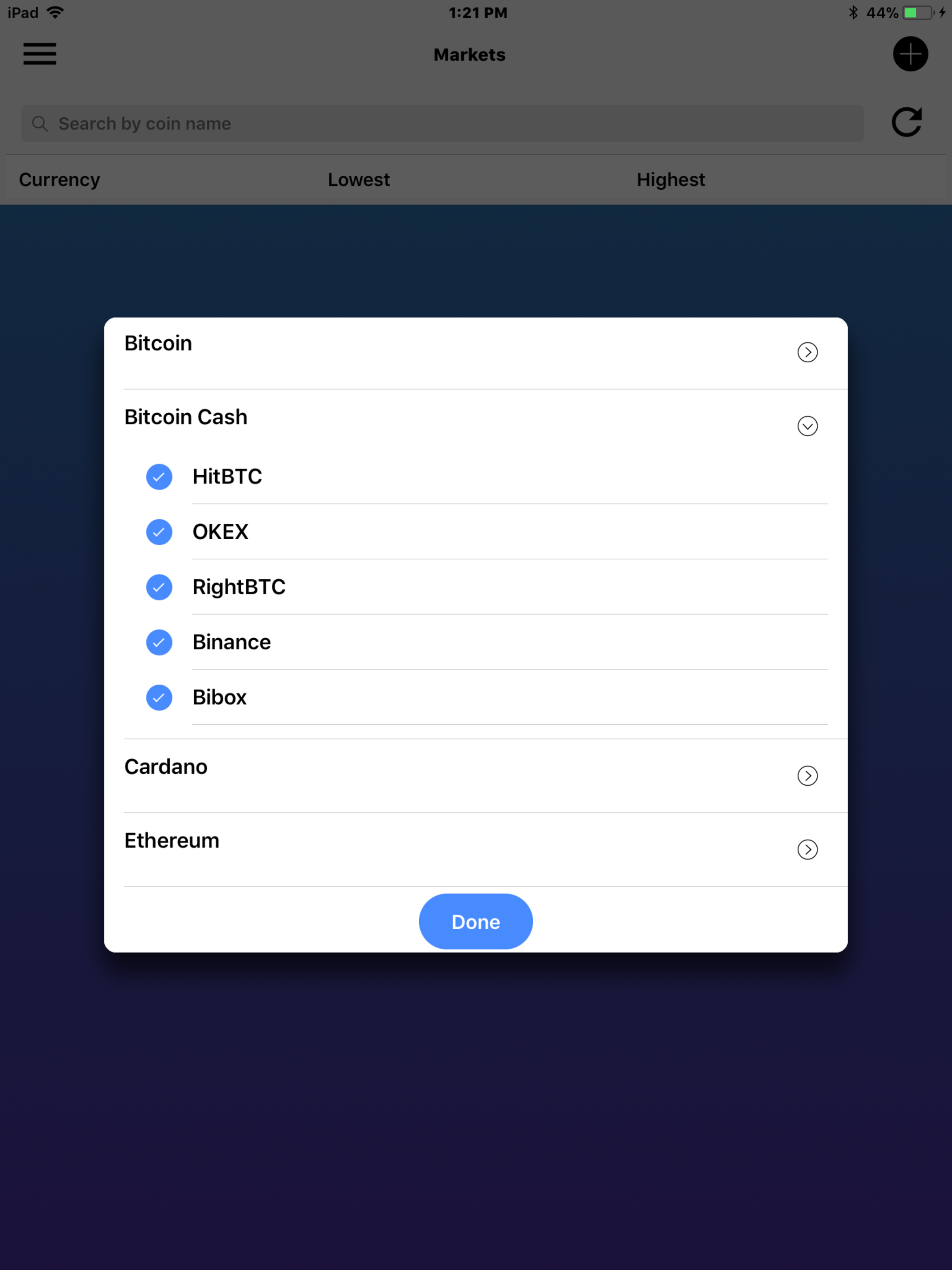 Crypto Market Compare screenshot 8