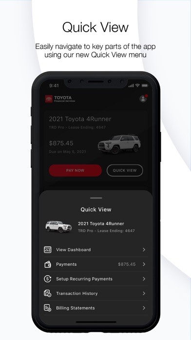 Toyota Financial Services Screenshot