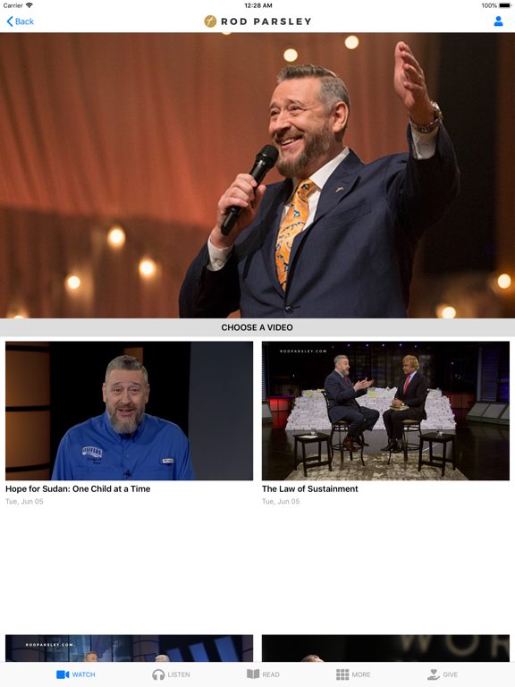 Rod Parsley Mobile App iPad screenshot