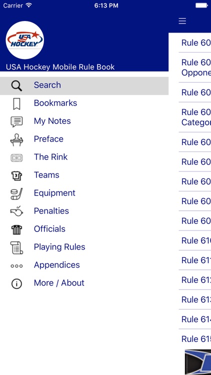USA Hockey Mobile Rulebook