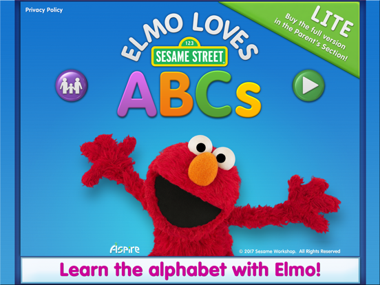 Elmo Loves ABCs Lite iPad app afbeelding 1