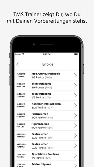 Screenshot von TMS Trainer auf dem iPhone 5