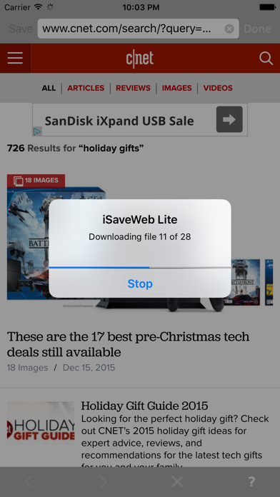 Screenshot #5 for iSaveWeb - web saving tool