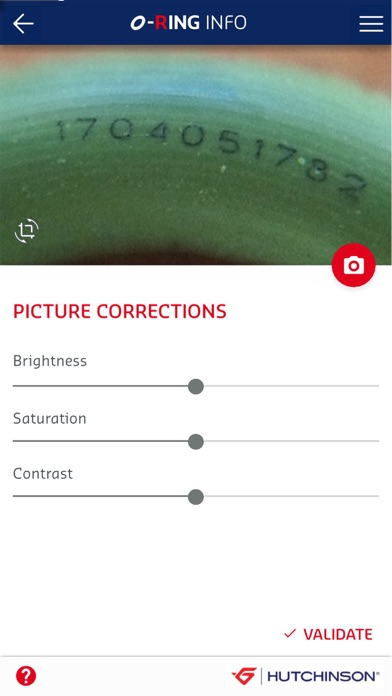 O-Ring Info Screenshot