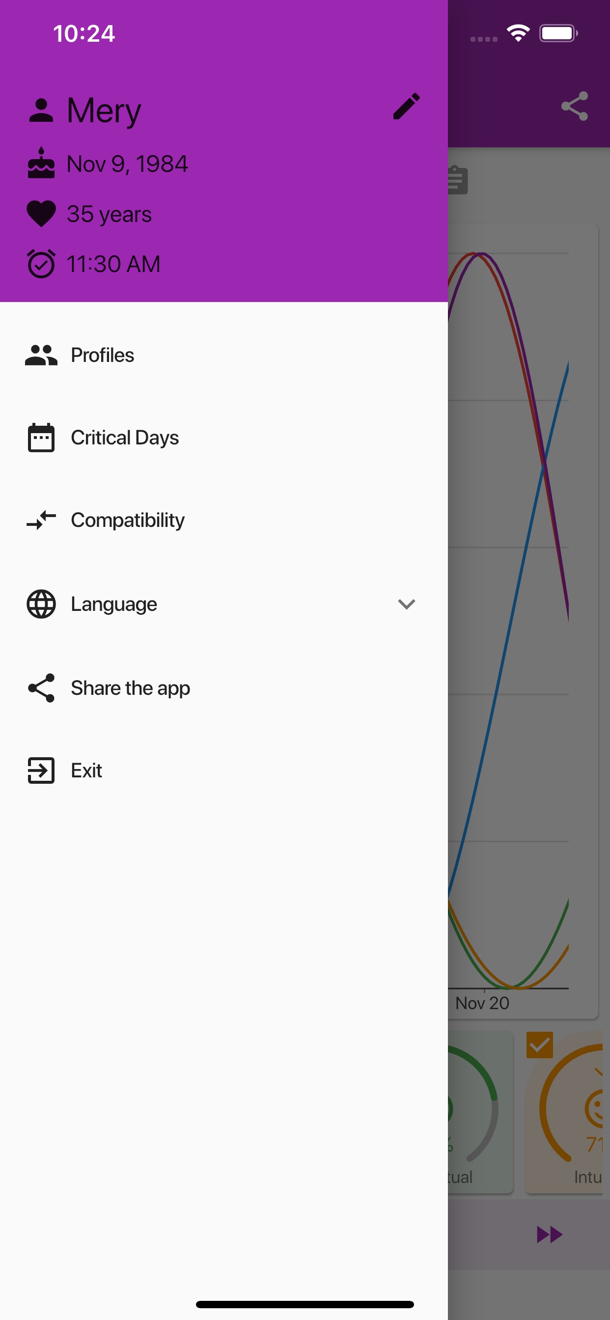 Biorhythms and Critical Days screenshot 6
