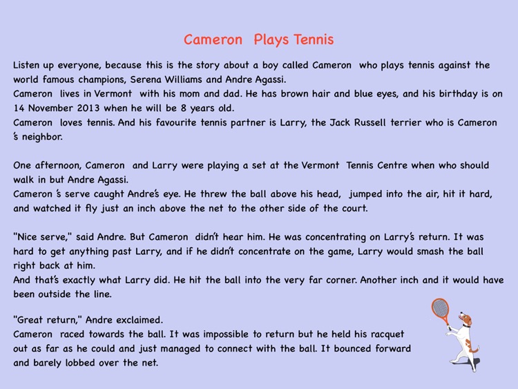 Play Tennis.