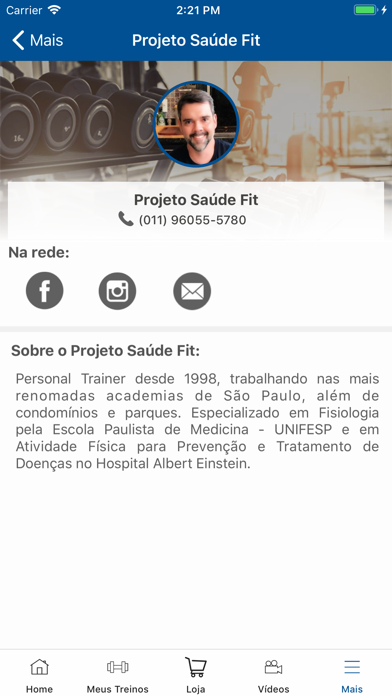 Projeto Saúde Fit Screenshot