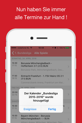 Bundesliga Spielplan-Kalender screenshot 3